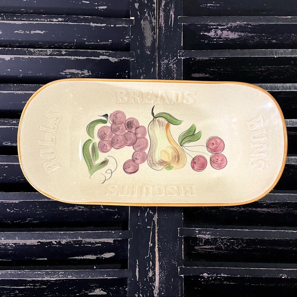 LOS ANGELES POTTERIES Vintage Bread Serving Bowl